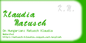 klaudia matusch business card